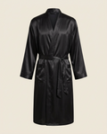 Nocturne Satin Robe — Onyx, product view
