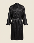 Nocturne Satin Robe — Onyx, product view
