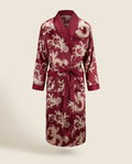 Palais Satin Robe — Burgundy, product view