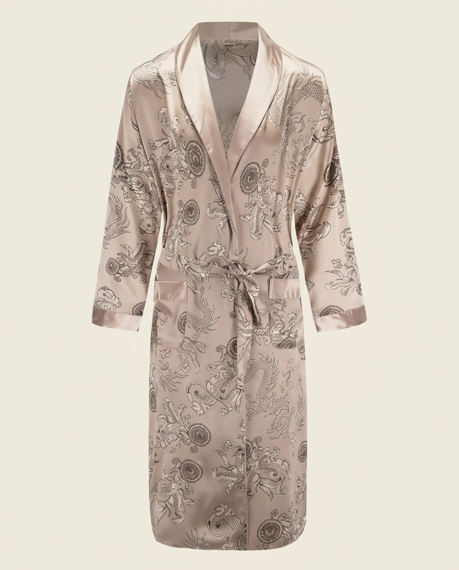 Palais Satin Robe — Champagne, product view