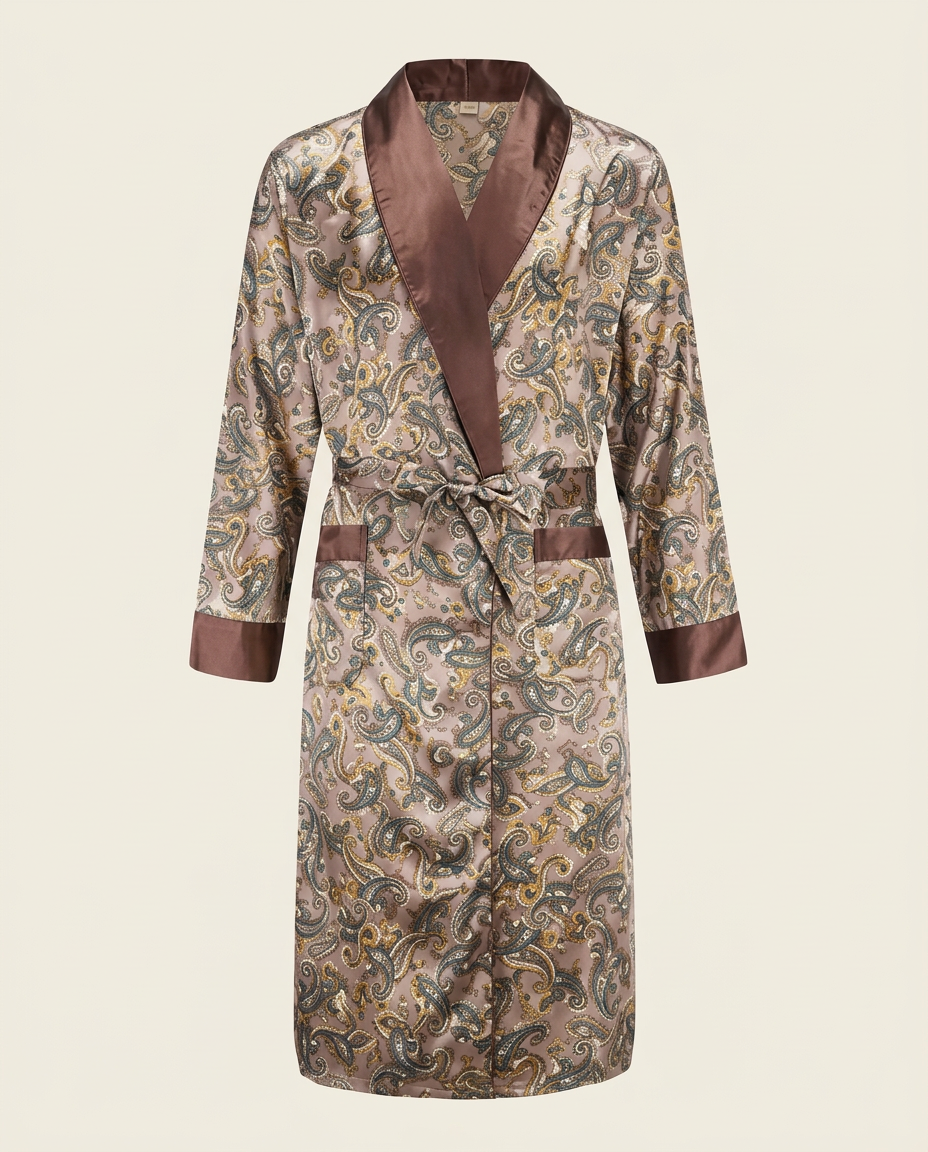 Palais Satin Robe — Mocha, product view