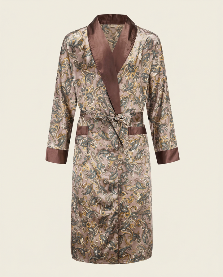 Palais Satin Robe — Mocha, product view