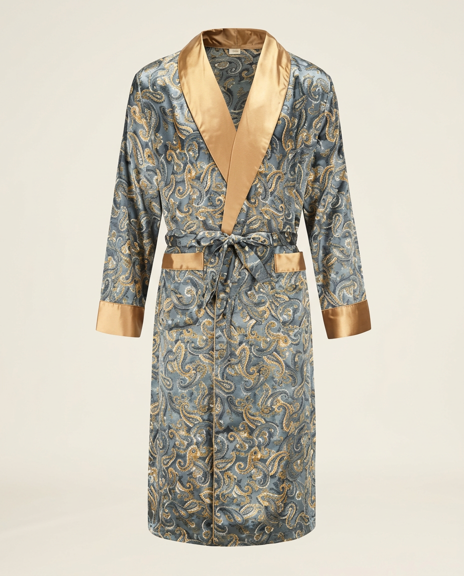 Palais Satin Robe — Antique Gold, product view