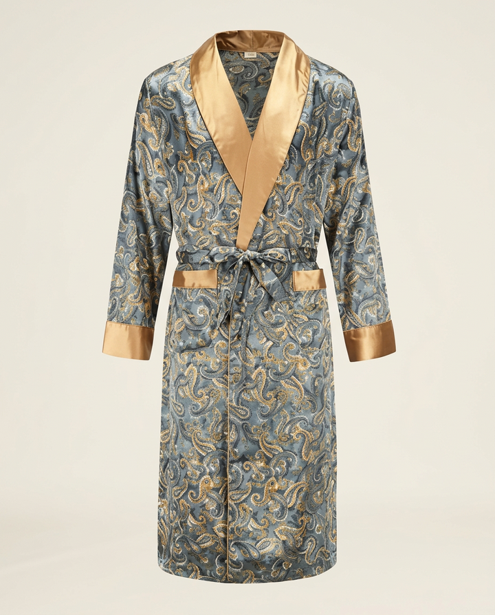 Palais Satin Robe — Antique Gold, product view
