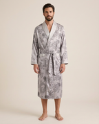 Palais Satin Robe — Silver, studio view