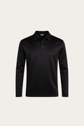 Velario Long-Sleeve Polo — Black — product view