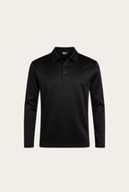 Velario Long-Sleeve Polo — Black — product view