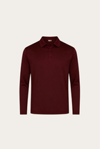Velario Long-Sleeve Polo — Burgundy — product view