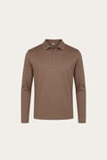 Velario Long-Sleeve Polo — Taupe — product view