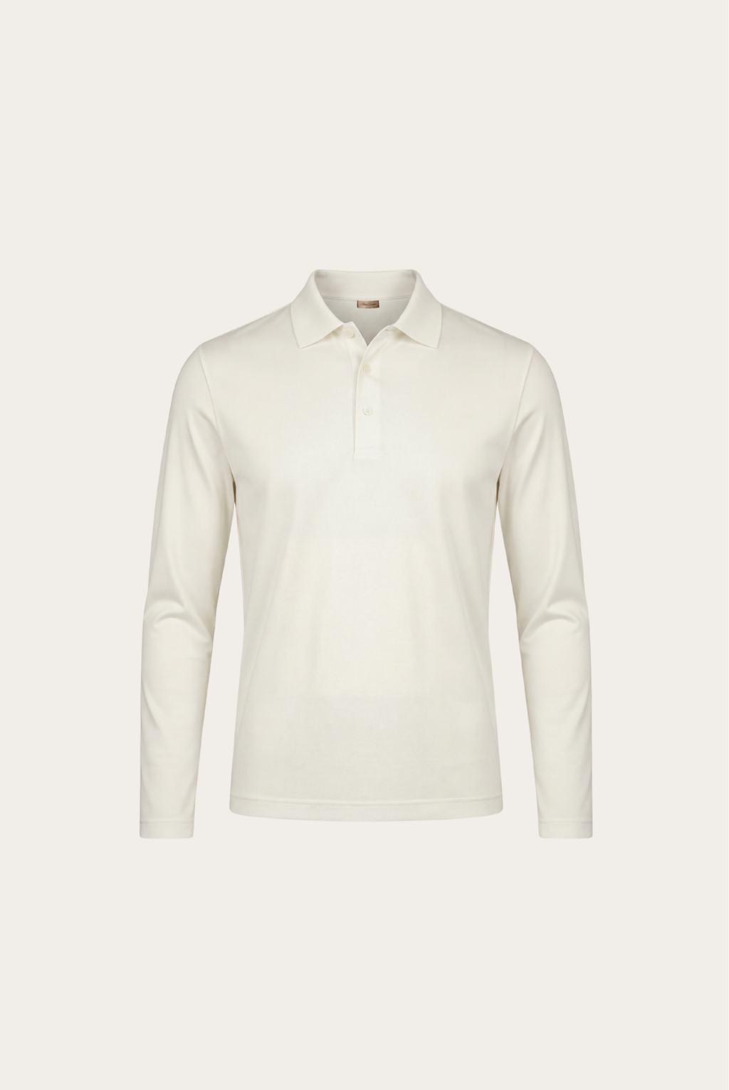 Velario Long-Sleeve Polo — White — product view