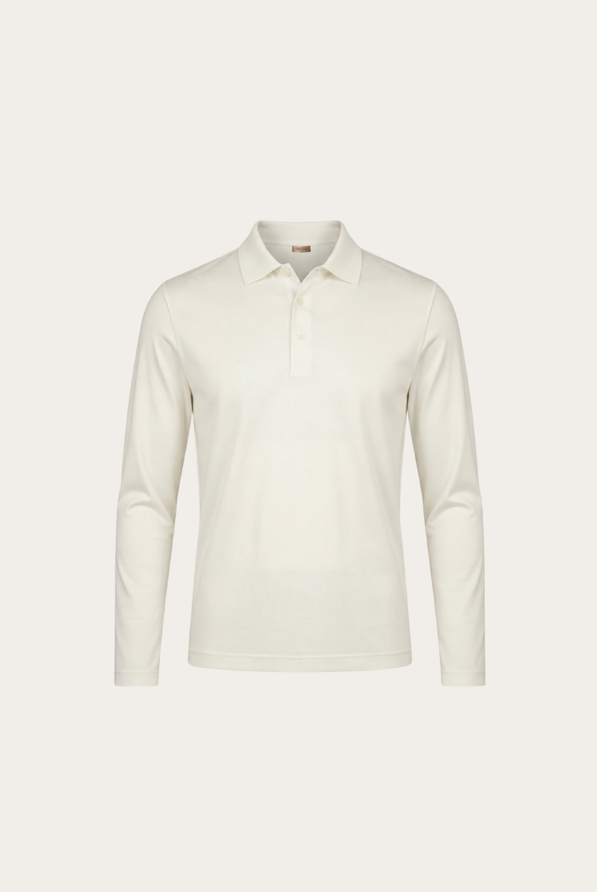 Velario Long-Sleeve Polo — White — product view