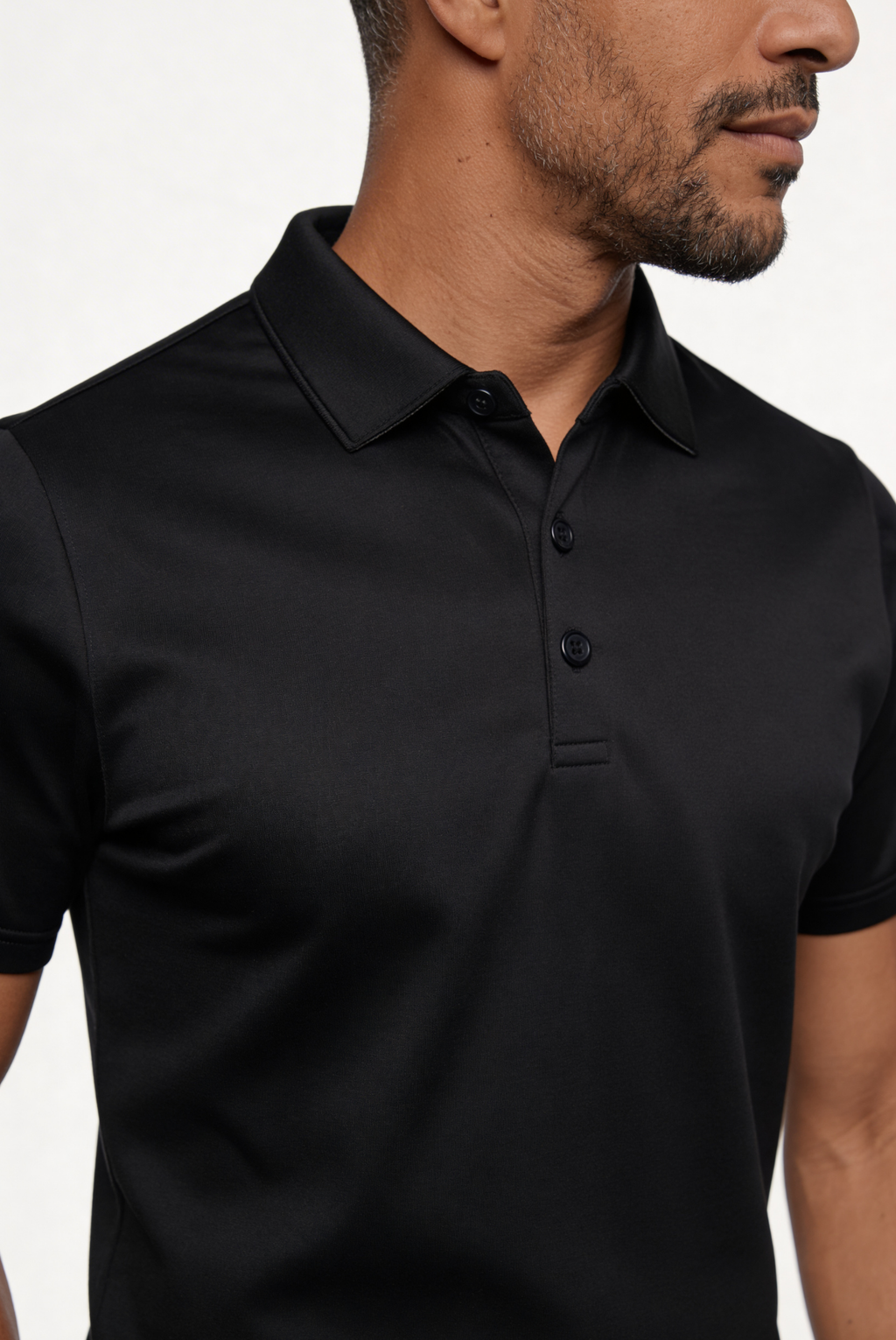 Velario Polo — Black — detail and styling view
