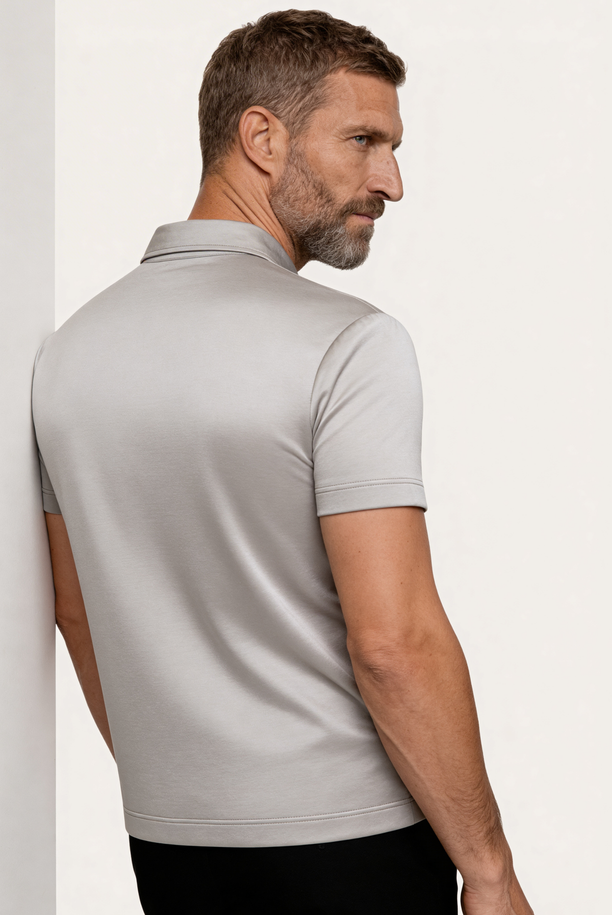 Velario Polo — Greige — detail and styling view