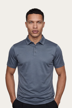 Velario Polo — Slate Blue — detail and styling view