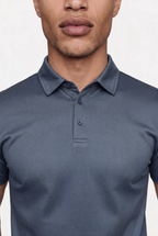 Velario Polo — Slate Blue — detail and styling view