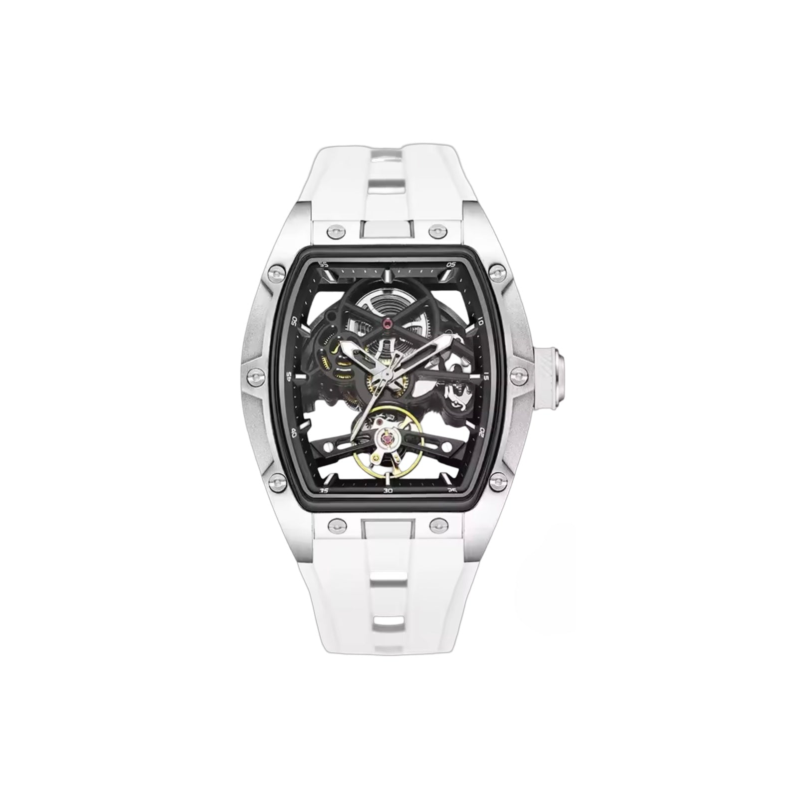 Valentier Genève Spectre S2 — White Black Skeleton Tonneau Chronographe