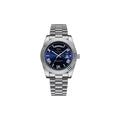 Prestige Fluted Bezel & Presidential Bracelet Watch Silver Blue